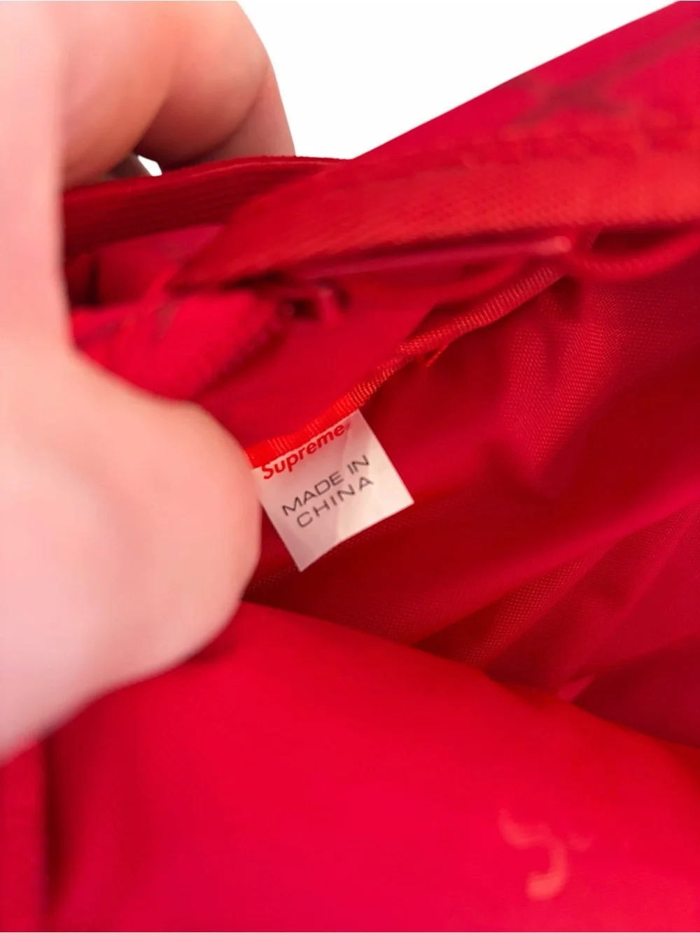 Supreme red backpack FW18